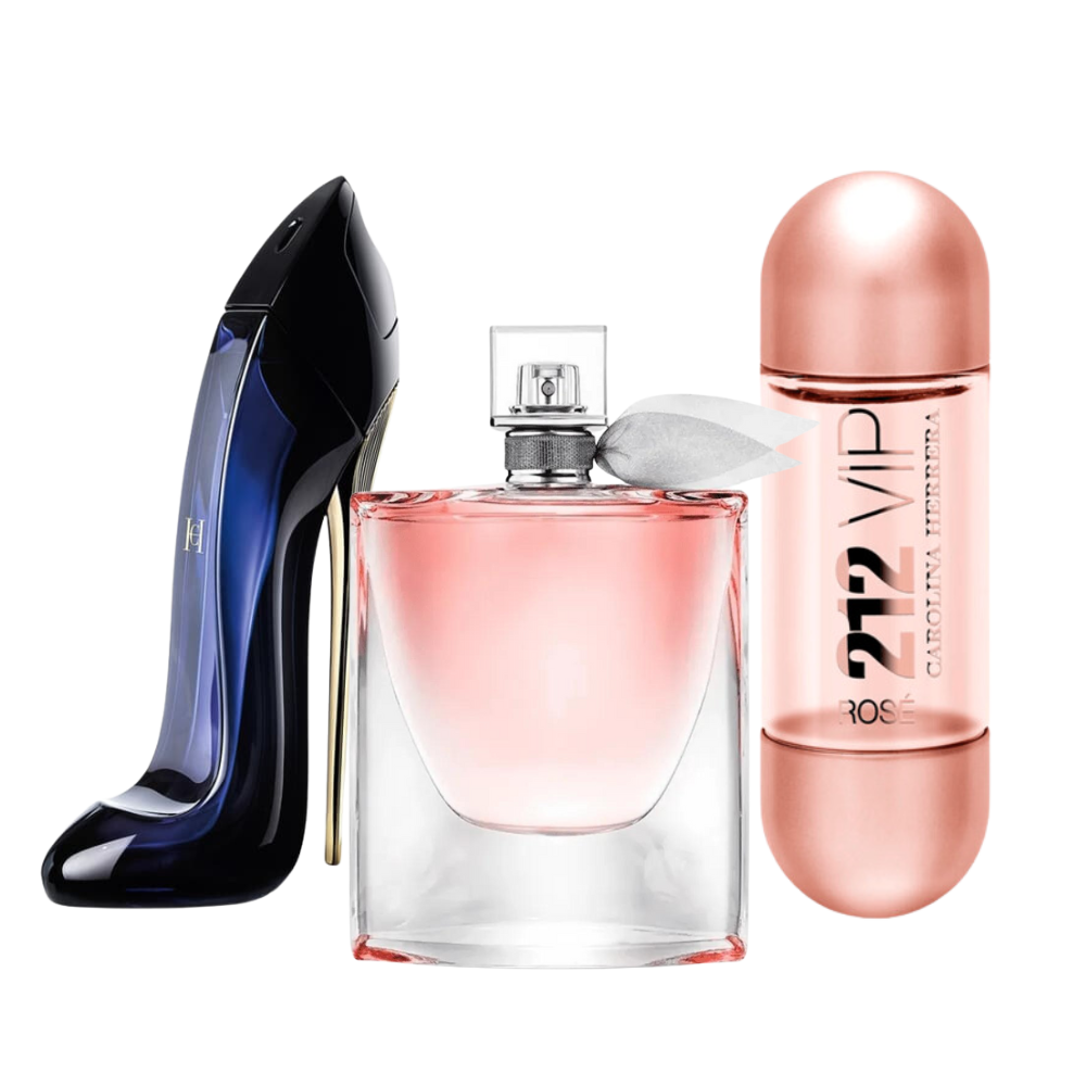 3 Parfums Carolina Herrera GOOD GIRL, Lancôme LA VIE EST BELLE und Carolina Herrera 212 VIP ROSÉ - Eau de Parfum - Damenparfum