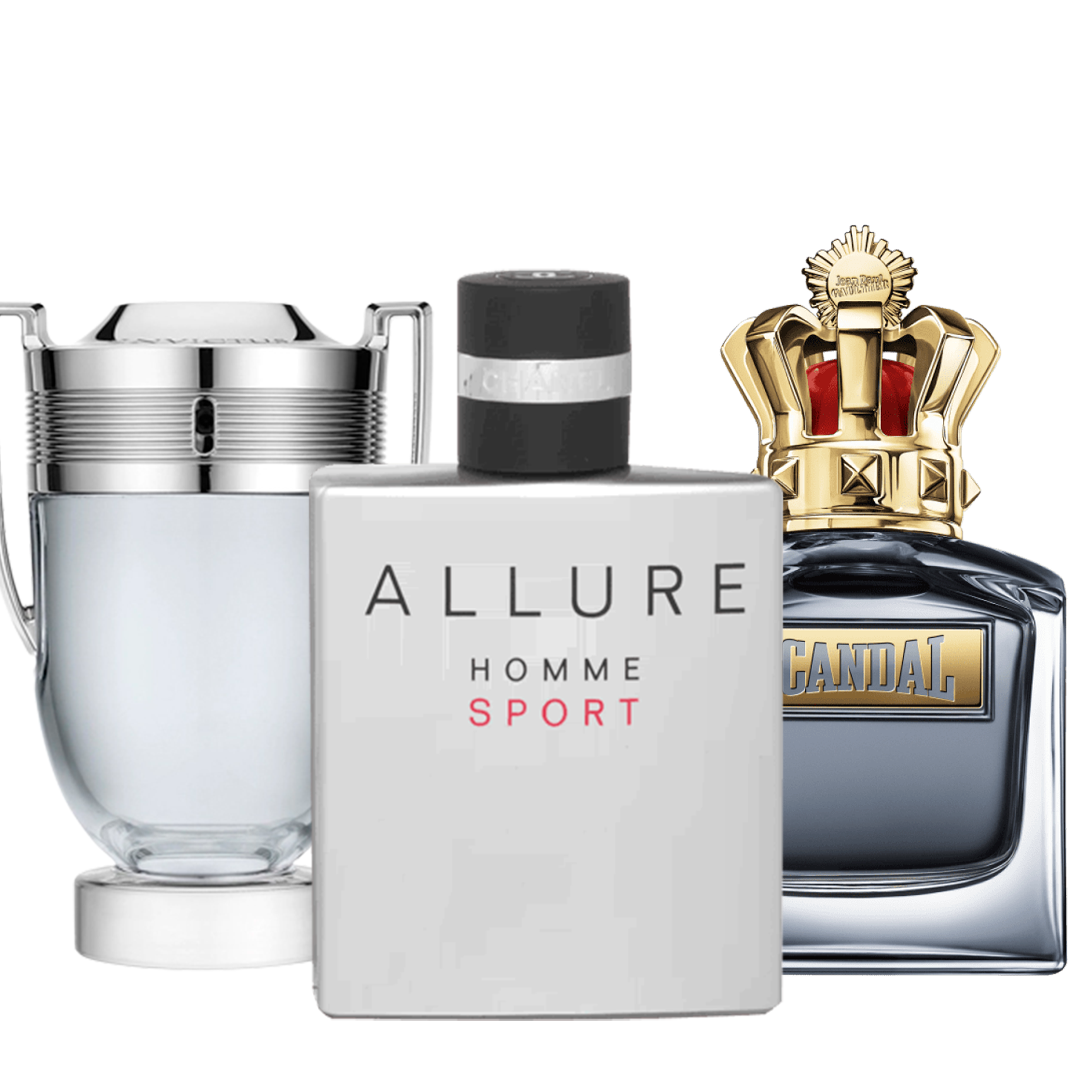 3 Parfums - Chanel Allure, Invictus, Scandal - Eau de Toilette - Herrenparfum